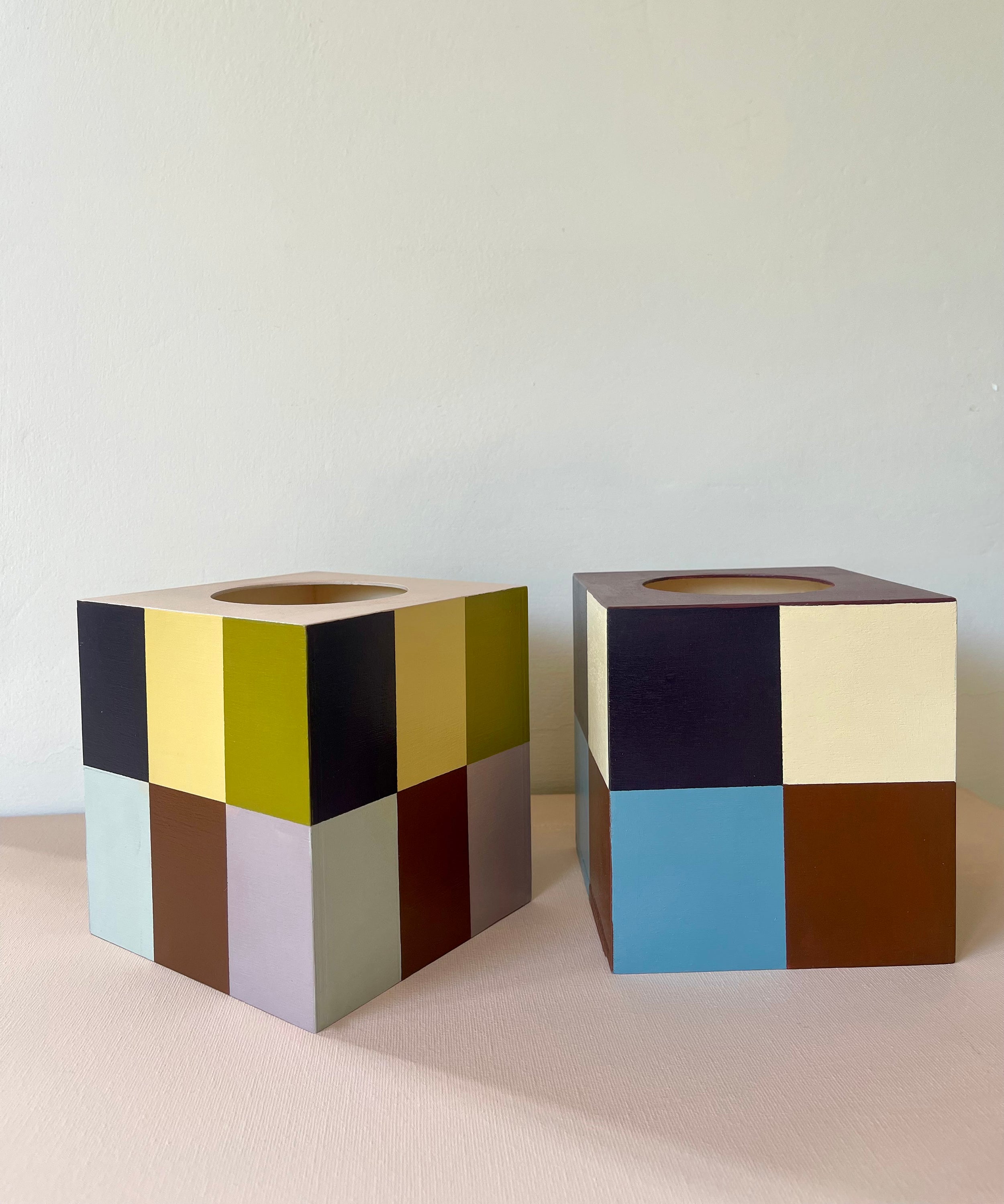 RAINBOW WOODEN TISSUE BOX