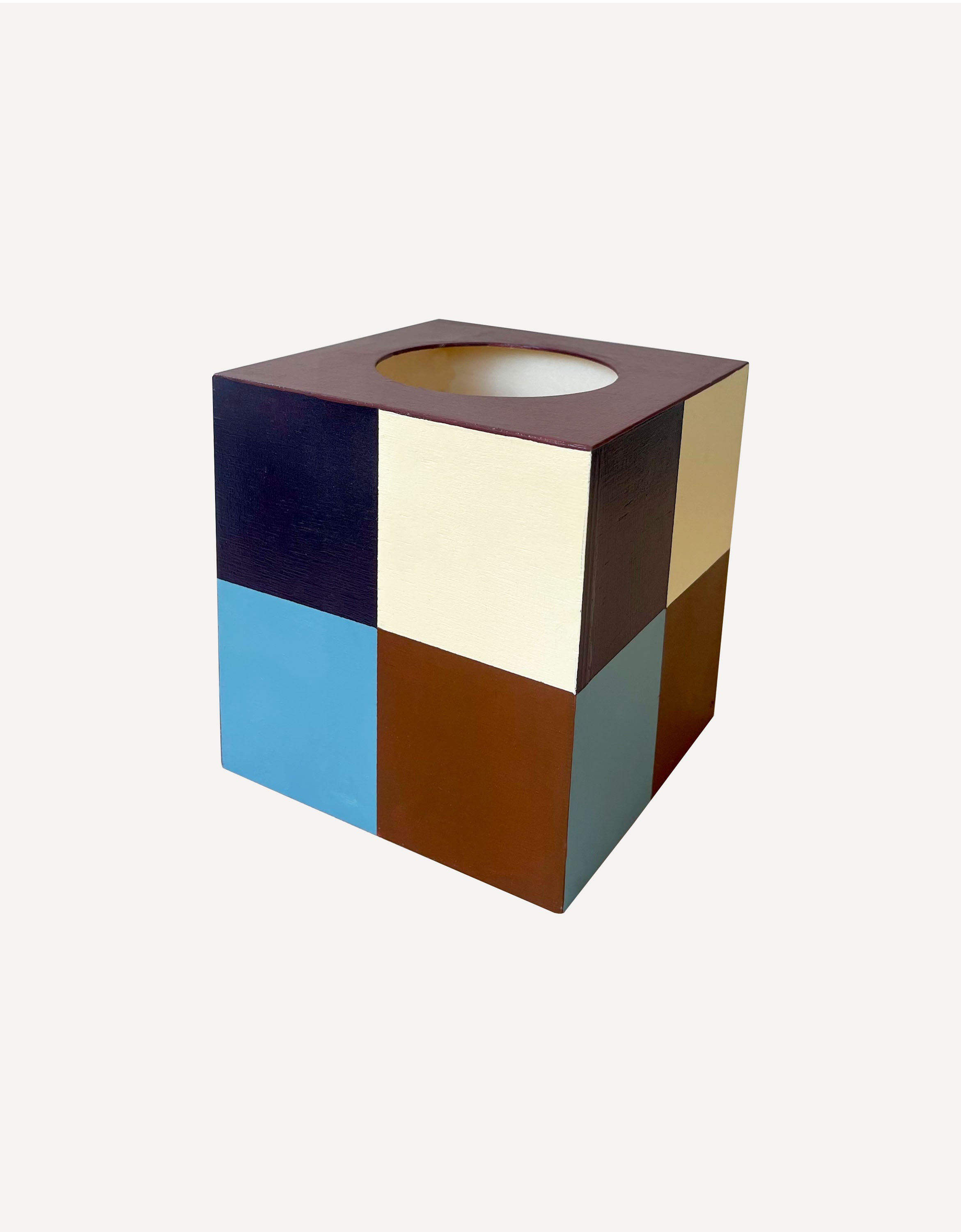 TARTAN WOODEN TISSUE BOX