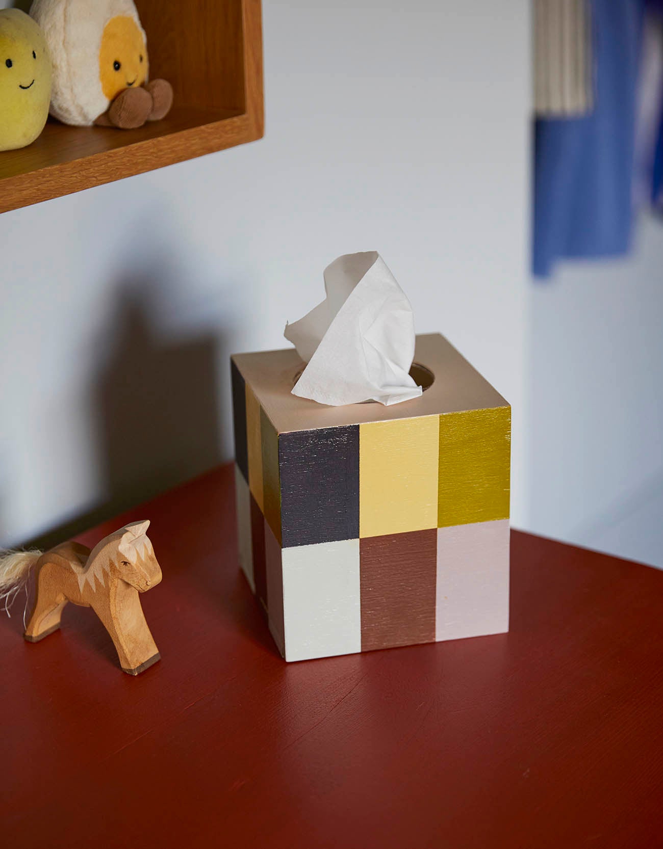 RAINBOW WOODEN TISSUE BOX