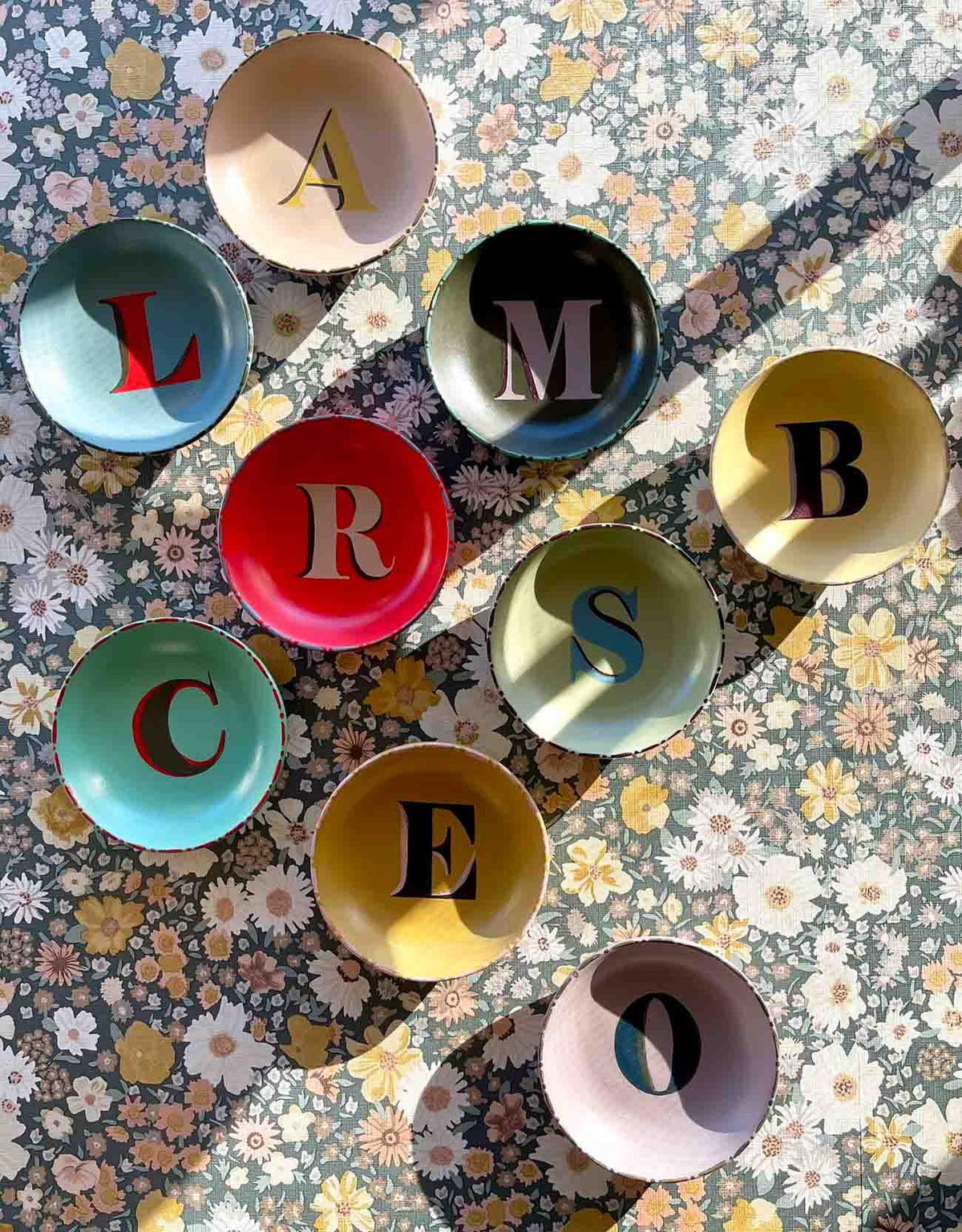 RAINBOW LETTER PLATE