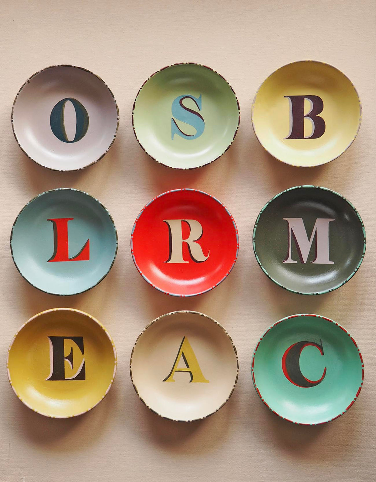 RAINBOW LETTER PLATE