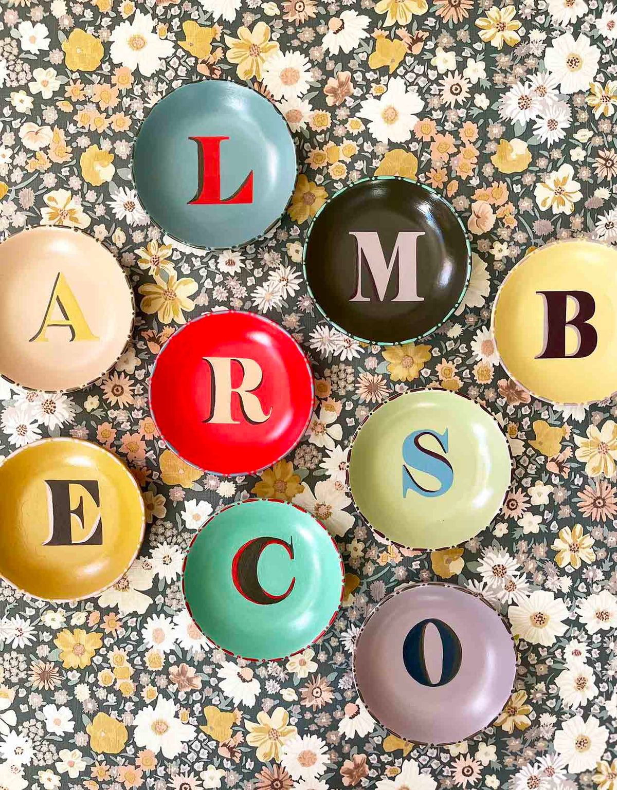 RAINBOW LETTER PLATE